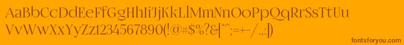 Fogtwono5 Font – Brown Fonts on Orange Background