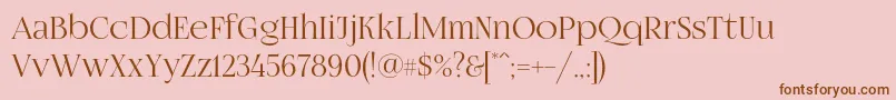 Fogtwono5 Font – Brown Fonts on Pink Background