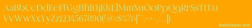 Fogtwono5 Font – Green Fonts on Orange Background