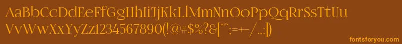Fogtwono5 Font – Orange Fonts on Brown Background