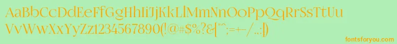 Fogtwono5 Font – Orange Fonts on Green Background