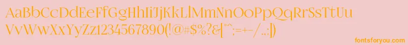 Fogtwono5 Font – Orange Fonts on Pink Background