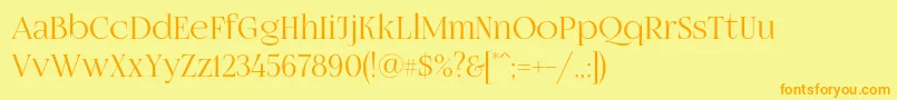 Fogtwono5 Font – Orange Fonts on Yellow Background