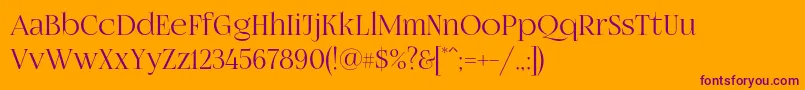 Fogtwono5 Font – Purple Fonts on Orange Background