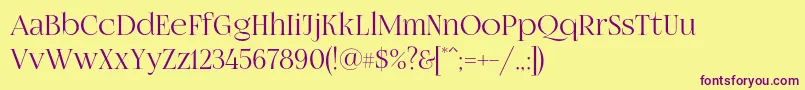 Fogtwono5 Font – Purple Fonts on Yellow Background