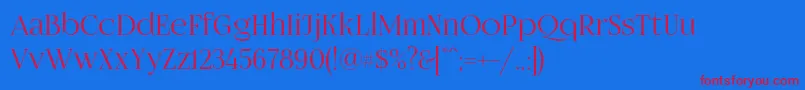 Fogtwono5 Font – Red Fonts on Blue Background