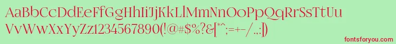 Fonte Fogtwono5 – fontes vermelhas em um fundo verde