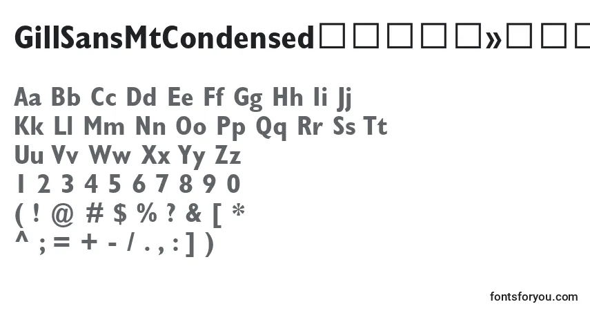 GillSansMtCondensedРџРѕР»СѓР¶РёСЂРЅС‹Р№ Font – alphabet, numbers, special characters