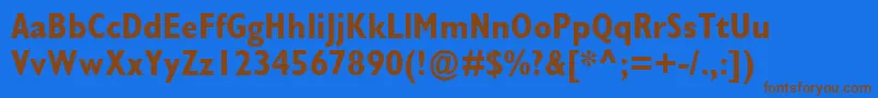 GillSansMtCondensedРџРѕР»СѓР¶РёСЂРЅС‹Р№ Font – Brown Fonts on Blue Background