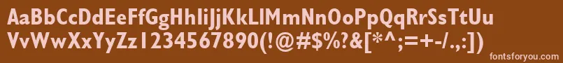 GillSansMtCondensedРџРѕР»СѓР¶РёСЂРЅС‹Р№ Font – Pink Fonts on Brown Background