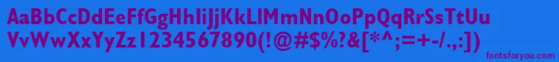 GillSansMtCondensedРџРѕР»СѓР¶РёСЂРЅС‹Р№ Font – Purple Fonts on Blue Background