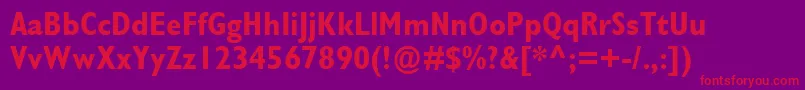 GillSansMtCondensedРџРѕР»СѓР¶РёСЂРЅС‹Р№ Font – Red Fonts on Purple Background