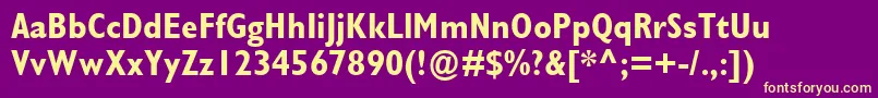 GillSansMtCondensedРџРѕР»СѓР¶РёСЂРЅС‹Р№ Font – Yellow Fonts on Purple Background