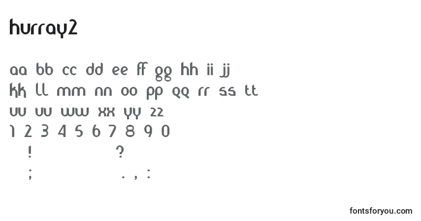Schriftart Hurray2 – Alphabet, Zahlen, spezielle Symbole