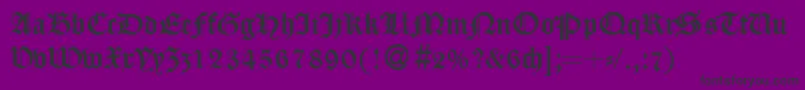 CassygothicdbNormal Font – Black Fonts on Purple Background