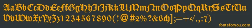 CassygothicdbNormal Font – Orange Fonts on Black Background