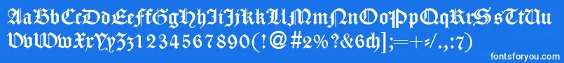 CassygothicdbNormal Font – White Fonts on Blue Background