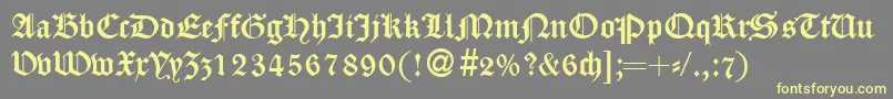 CassygothicdbNormal Font – Yellow Fonts on Gray Background