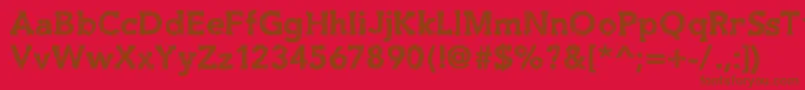 フォントSlabthing – 赤い背景に茶色の文字