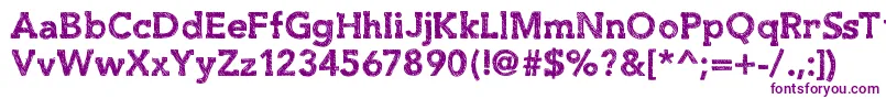 Slabthing Font – Purple Fonts on White Background