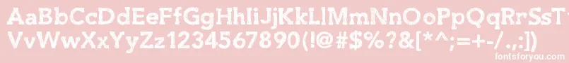 Slabthing Font – White Fonts on Pink Background