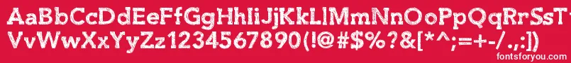 Slabthing Font – White Fonts on Red Background