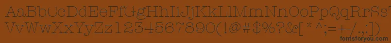 ItcAmericanTypewriterLtLight Font – Black Fonts on Brown Background