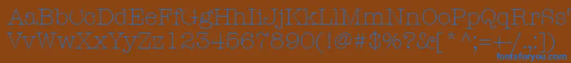 ItcAmericanTypewriterLtLight Font – Blue Fonts on Brown Background