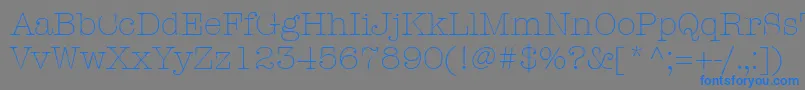 ItcAmericanTypewriterLtLight Font – Blue Fonts on Gray Background