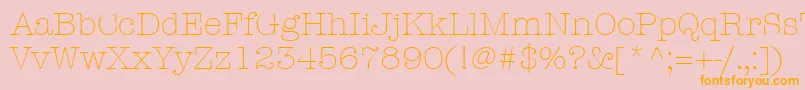 ItcAmericanTypewriterLtLight Font – Orange Fonts on Pink Background