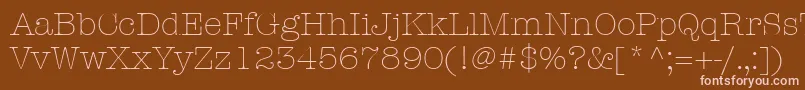 ItcAmericanTypewriterLtLight Font – Pink Fonts on Brown Background