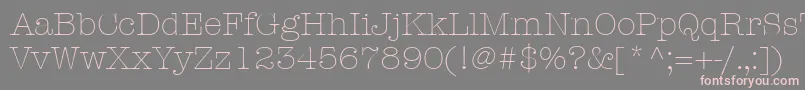 ItcAmericanTypewriterLtLight Font – Pink Fonts on Gray Background