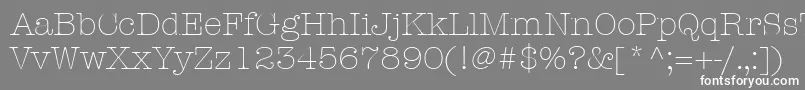 ItcAmericanTypewriterLtLight Font – White Fonts on Gray Background