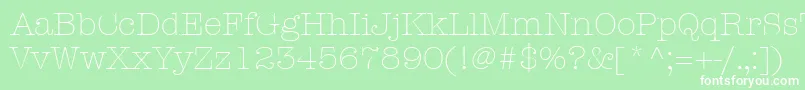 ItcAmericanTypewriterLtLight Font – White Fonts on Green Background