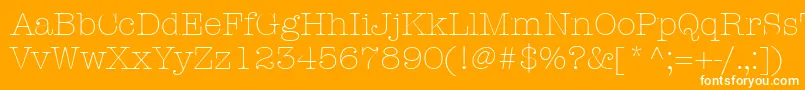 ItcAmericanTypewriterLtLight Font – White Fonts on Orange Background