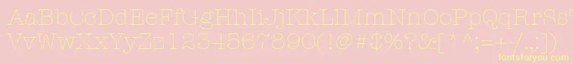 ItcAmericanTypewriterLtLight Font – Yellow Fonts on Pink Background