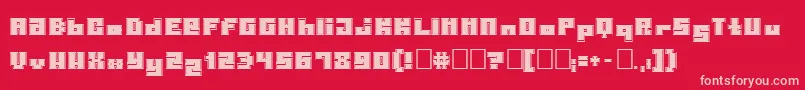 Porminne Font – Pink Fonts on Red Background