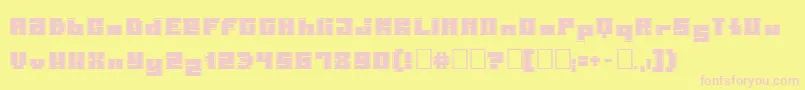 Porminne Font – Pink Fonts on Yellow Background