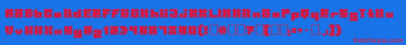 Porminne Font – Red Fonts on Blue Background