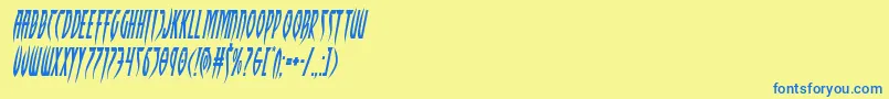 Inhumanityital Font – Blue Fonts on Yellow Background