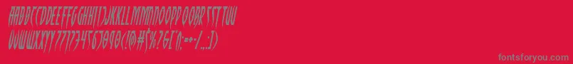 Inhumanityital Font – Gray Fonts on Red Background