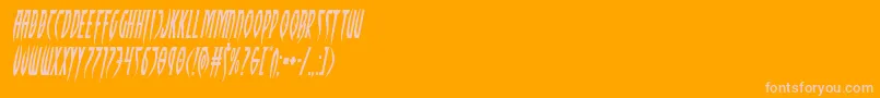 フォントInhumanityital – オレンジの背景にピンクのフォント