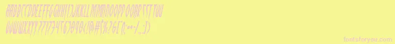 Czcionka Inhumanityital – różowe czcionki na żółtym tle