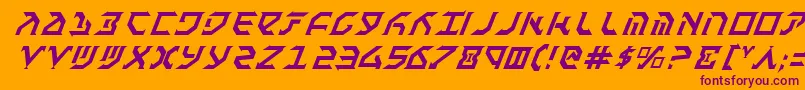 FantazianItalic Font – Purple Fonts on Orange Background