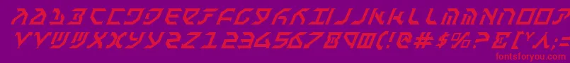 FantazianItalic Font – Red Fonts on Purple Background