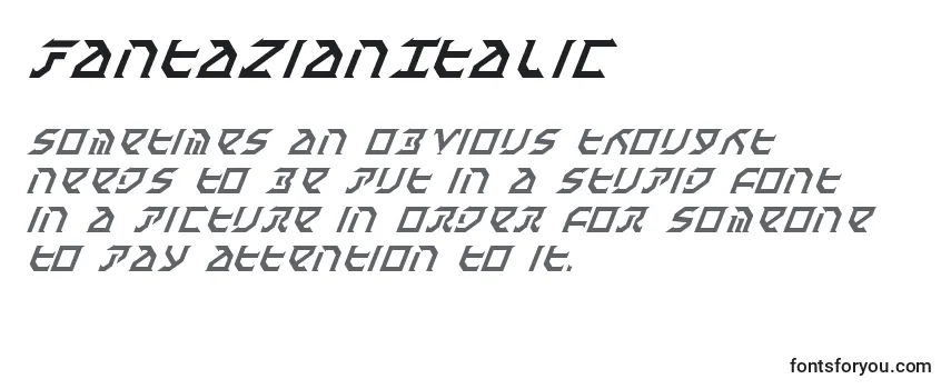 Schriftart FantazianItalic
