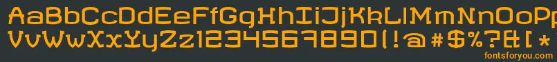 RevaliaRegular Font – Orange Fonts on Black Background