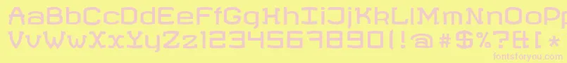 RevaliaRegular Font – Pink Fonts on Yellow Background