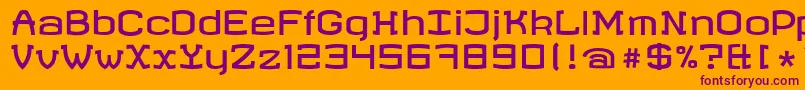 RevaliaRegular Font – Purple Fonts on Orange Background