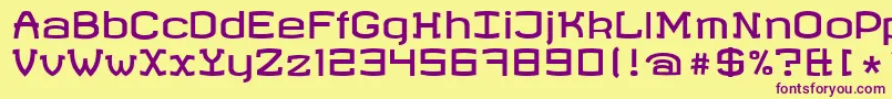 RevaliaRegular Font – Purple Fonts on Yellow Background